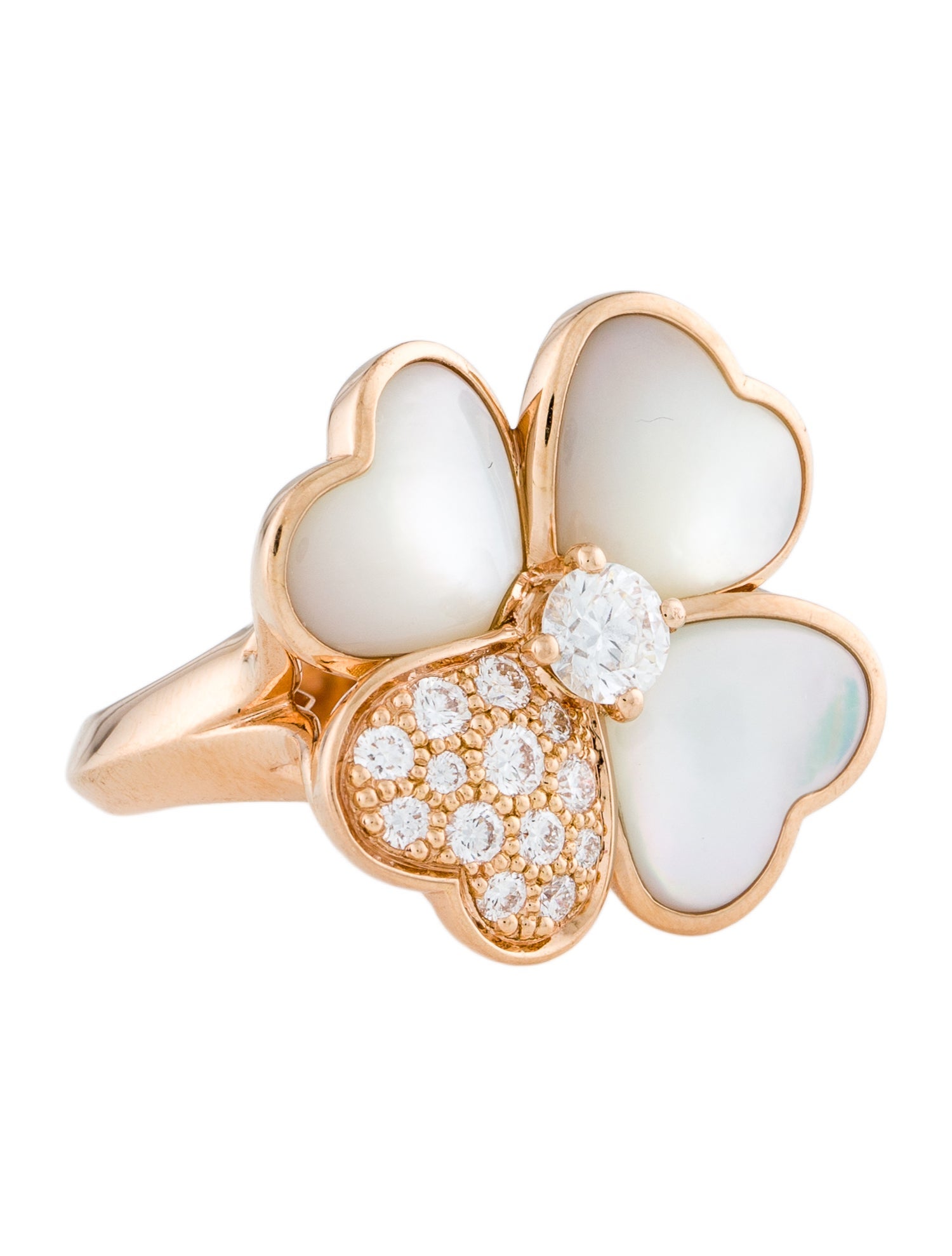 Van Cleef & Arpels Mother of Pearl Cosmos Ring, Medium Model