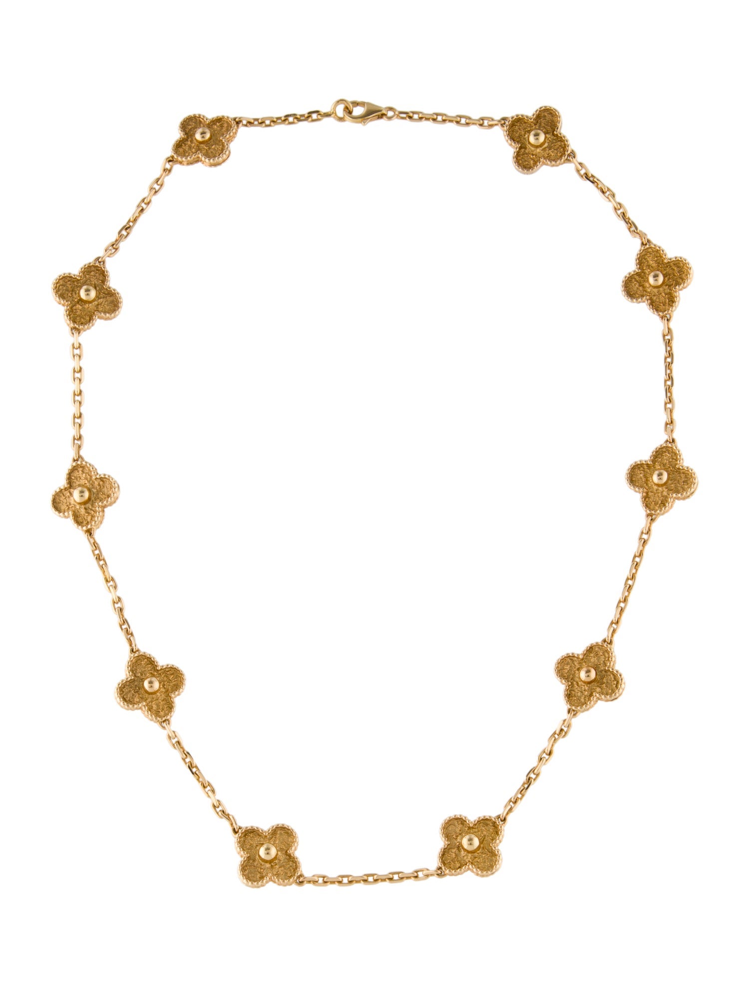 Van Cleef & Arpels Vintage Alhambra 10 Motif Necklace