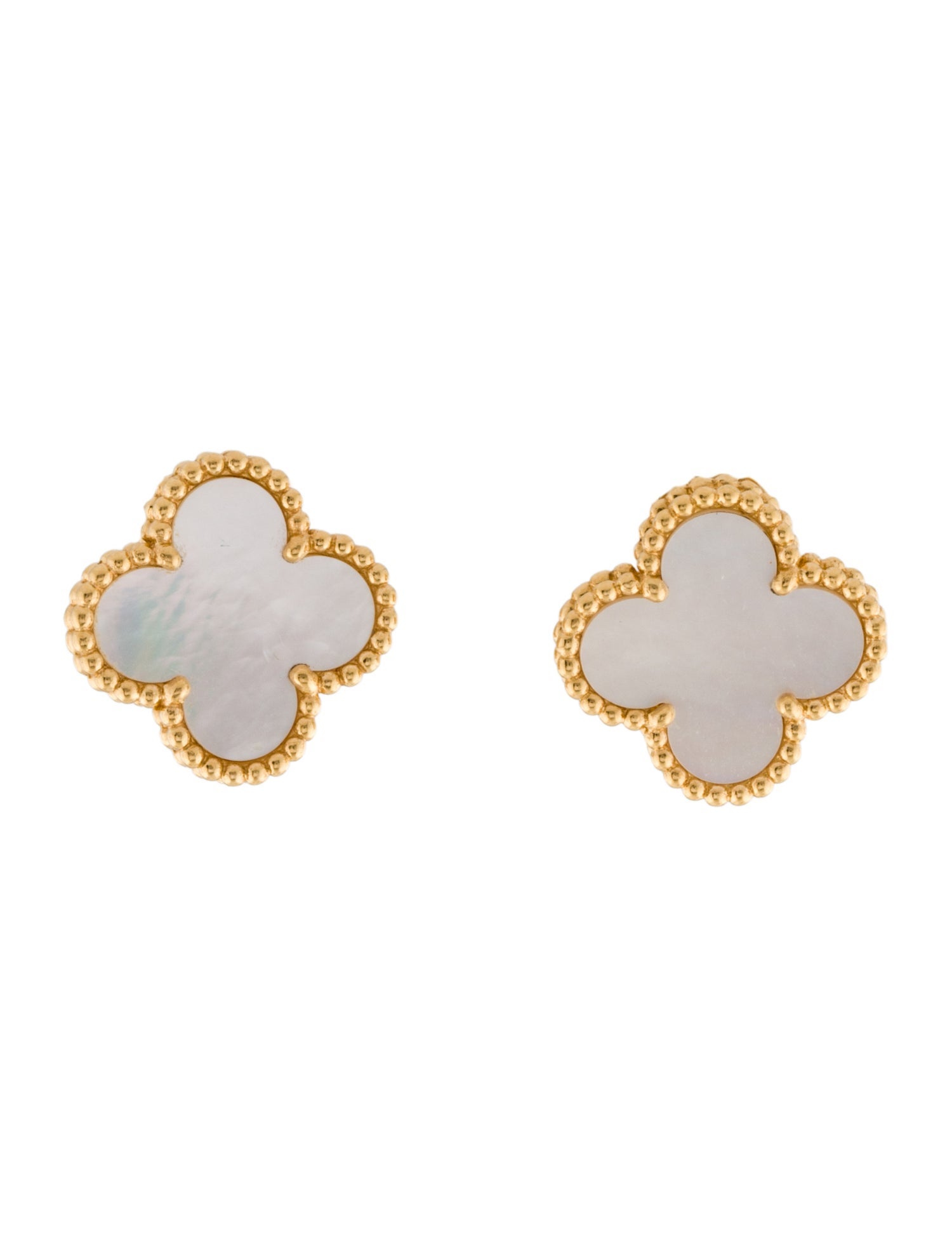Van Cleef & Arpels Mother of Pearl Vintage Alhambra Earrings