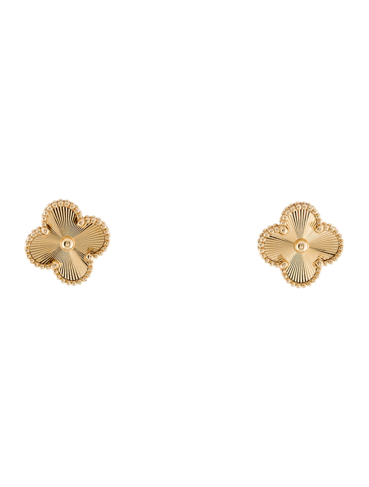 Van Cleef & Arpels Vintage Alhambra Guilloché Earrings