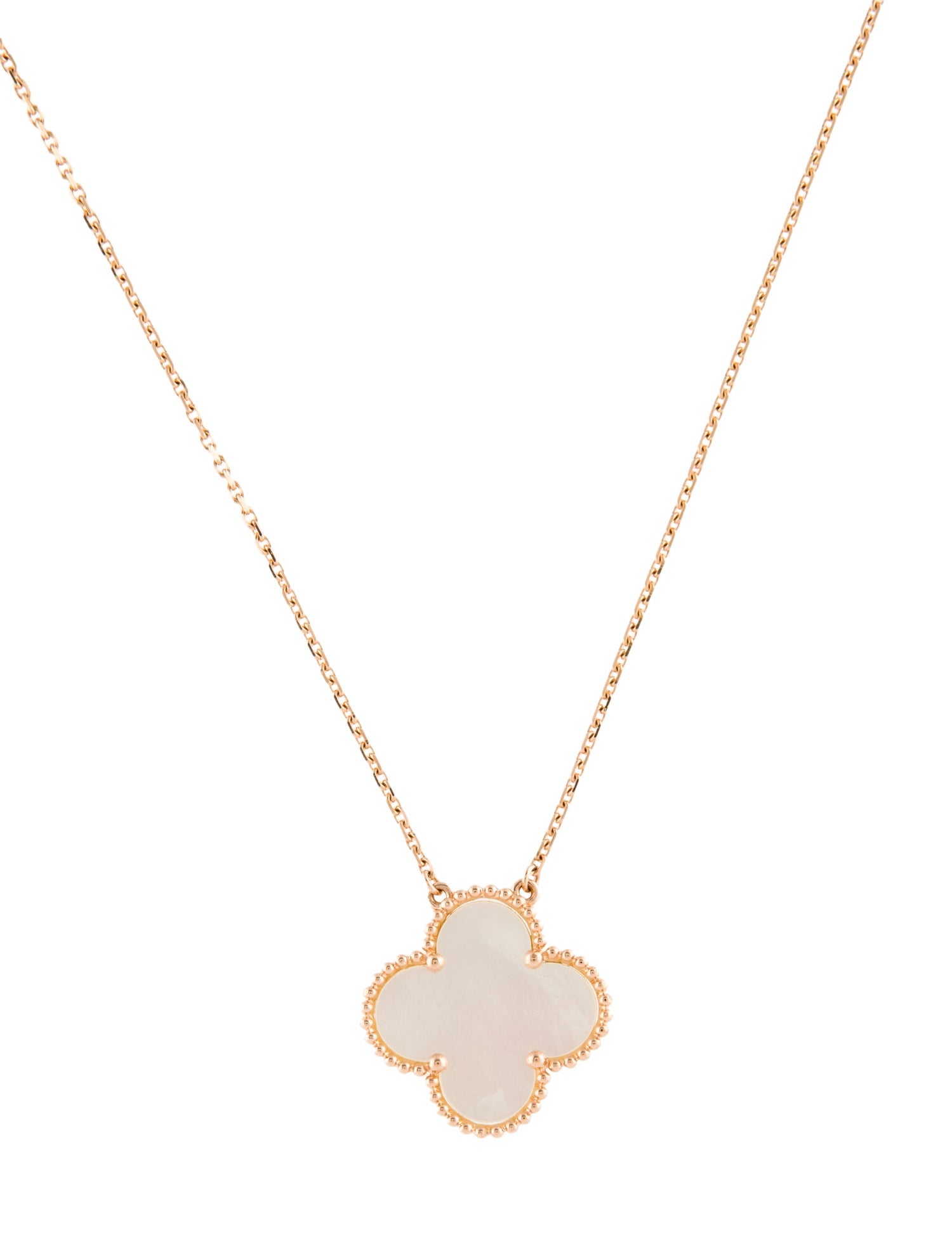 Van Cleef & Arpels Mother of Pearl Ginza Edition Magic Alhambra Pendant Necklace