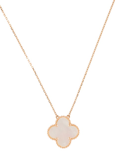 Van Cleef & Arpels Mother of Pearl Ginza Edition Magic Alhambra Pendant Necklace