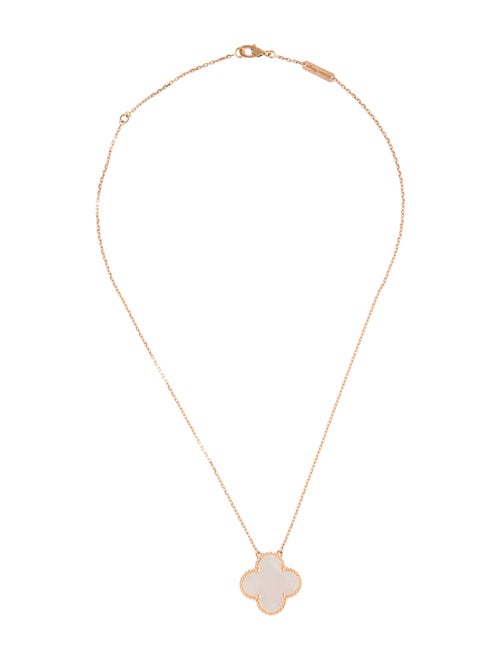 Van Cleef & Arpels Mother of Pearl Ginza Edition Magic Alhambra Pendant Necklace