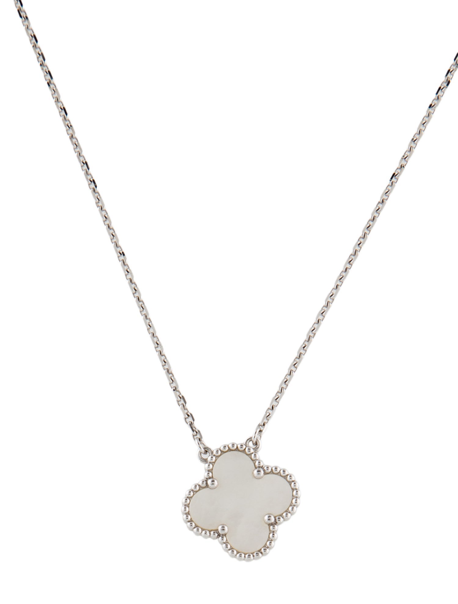 Van Cleef & Arpels Mother of Pearl Vintage Alhambra Necklace