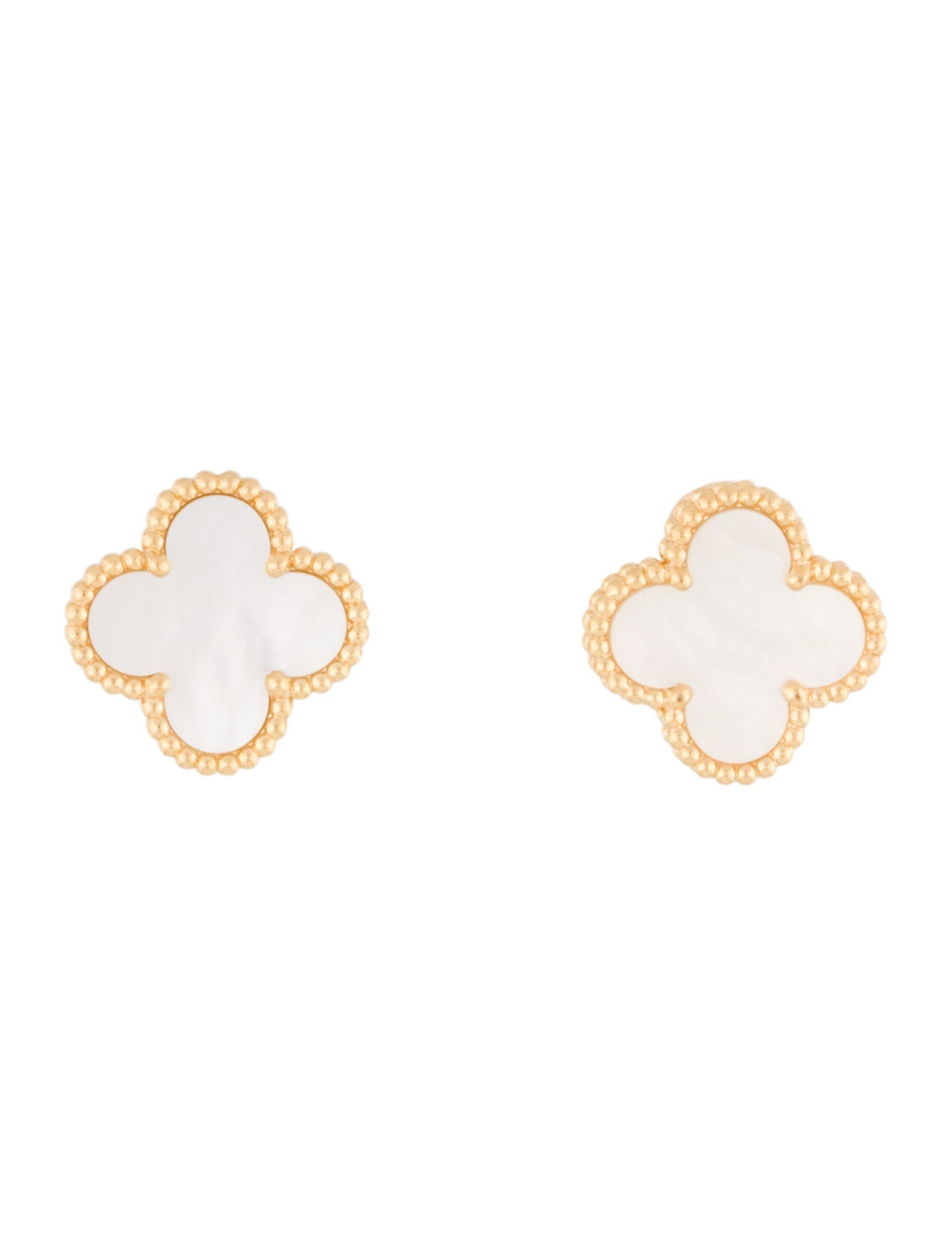 Van Cleef & Arpels Mother of Pearl Vintage Alhambra Earrings