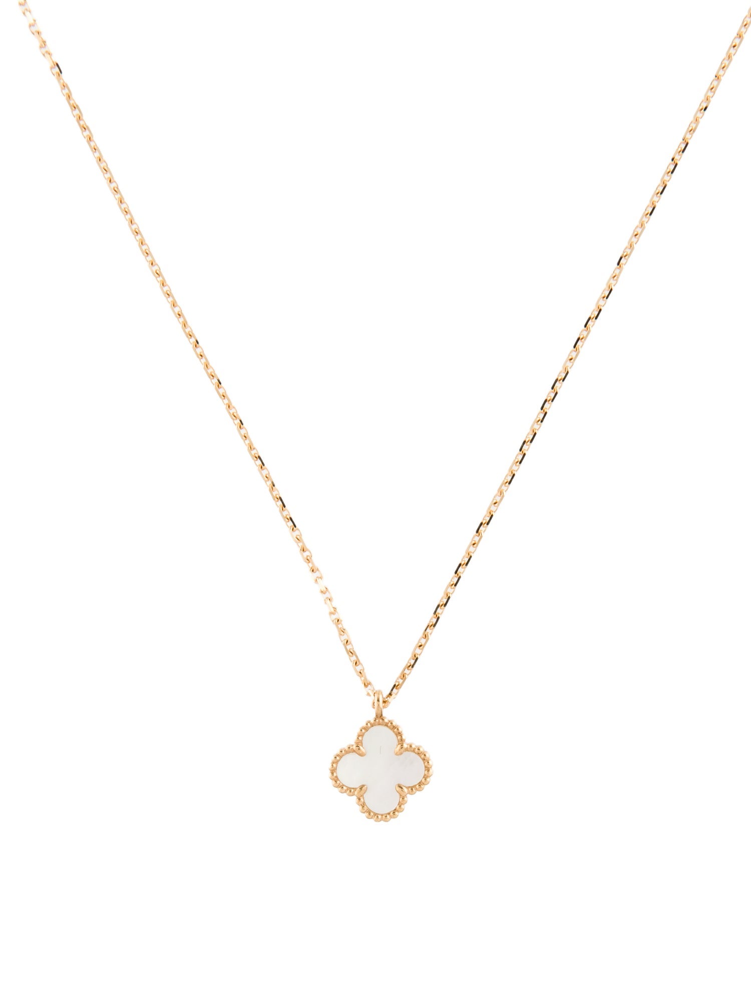 Van Cleef & Arpels Mother of Pearl Sweet Alhambra Pendant Necklace