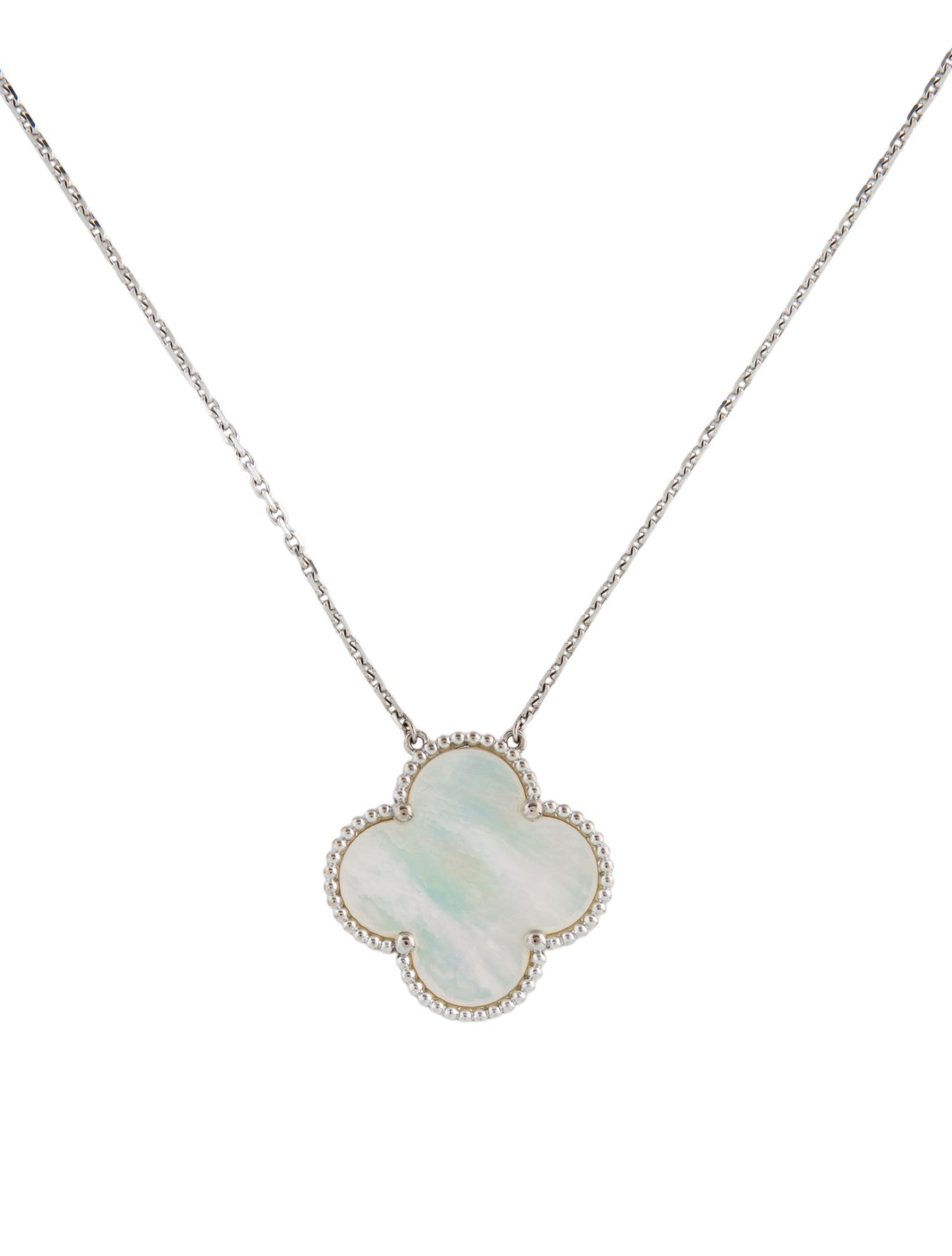 Van Cleef & Arpels Mother Of Pearl Magic Alhambra Pendant Necklace