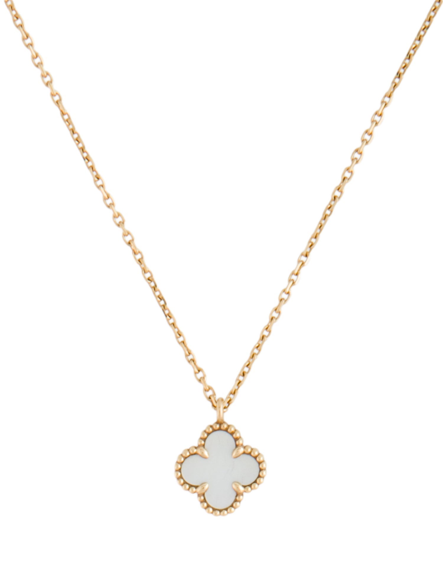 Van Cleef & Arpels Mother of Pearl Sweet Alhambra Pendant Necklace