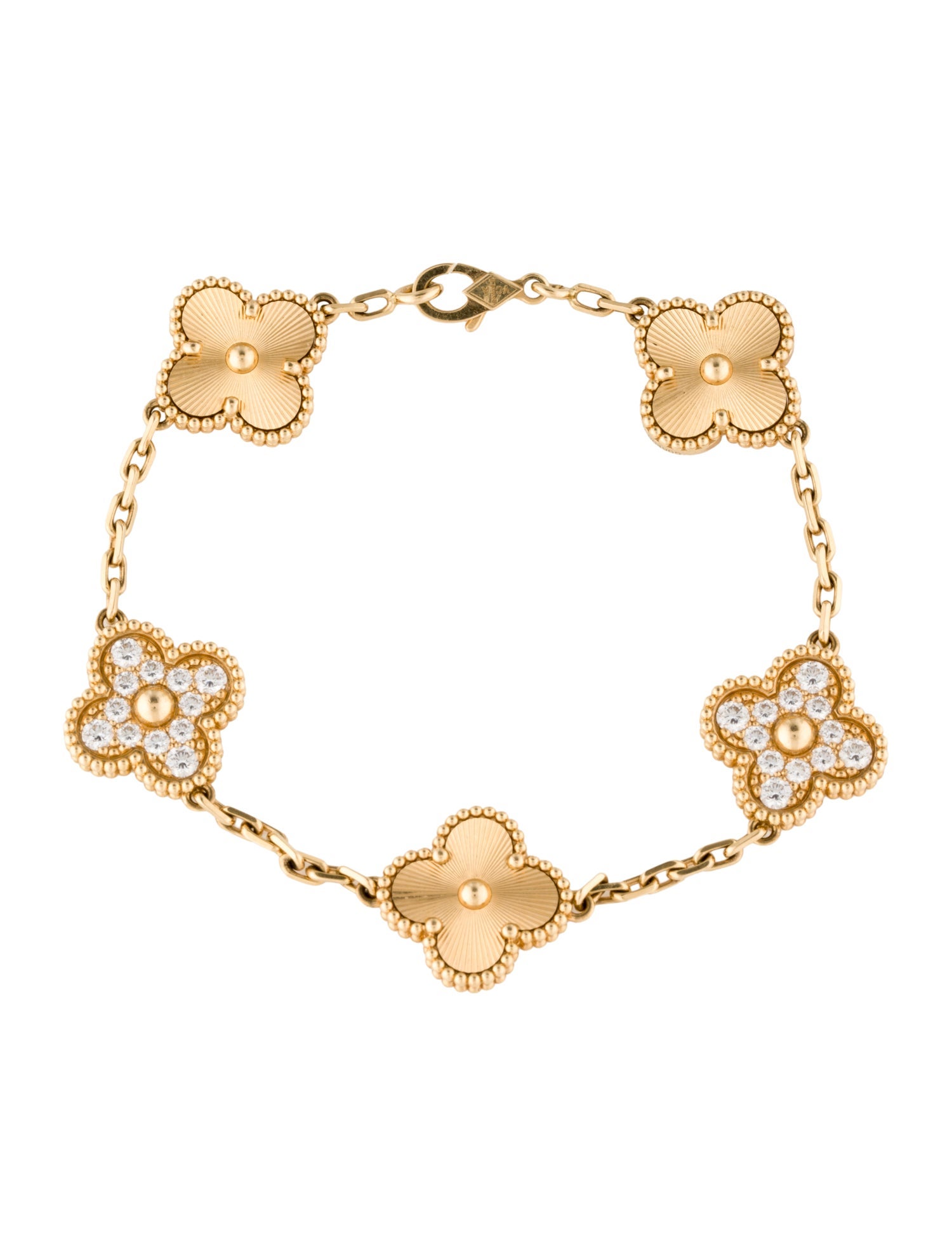 Van Cleef & Arpels Vintage Alhambra Bracelet, 5 Motifs