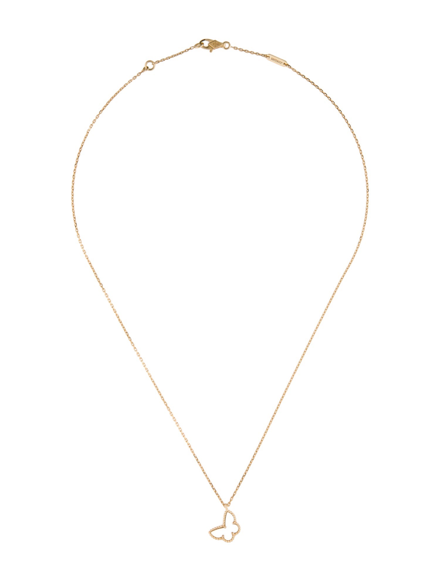 Van Cleef & Arpels Mother Of Pearl Sweet Butterflies Pendant Necklace