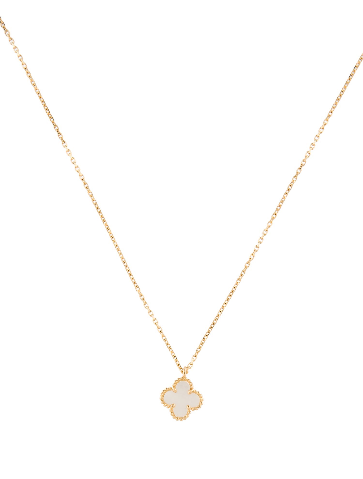 Van Cleef & Arpels Mother of Pearl Sweet Alhambra Pendant Necklace