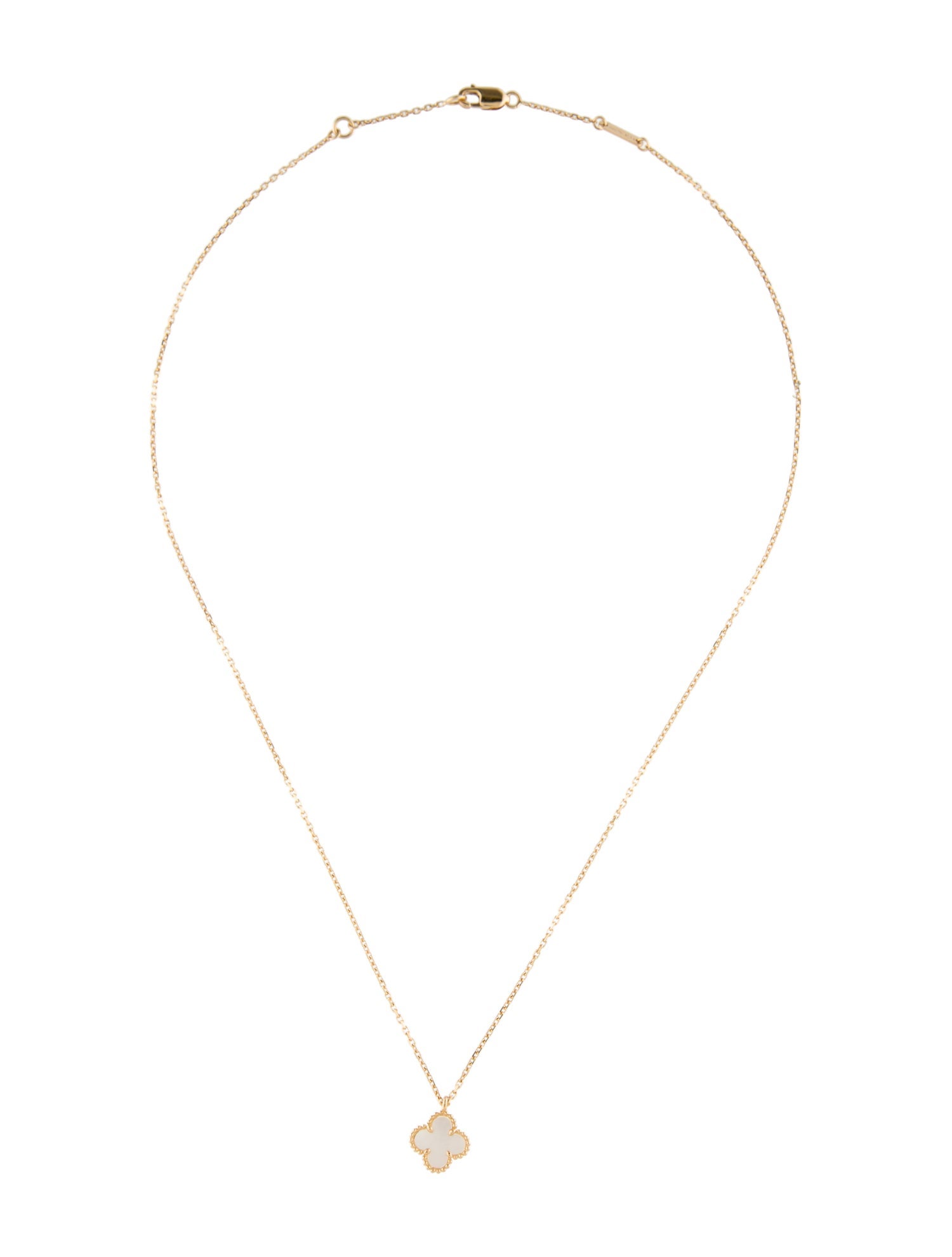 Van Cleef & Arpels Mother of Pearl Sweet Alhambra Pendant Necklace