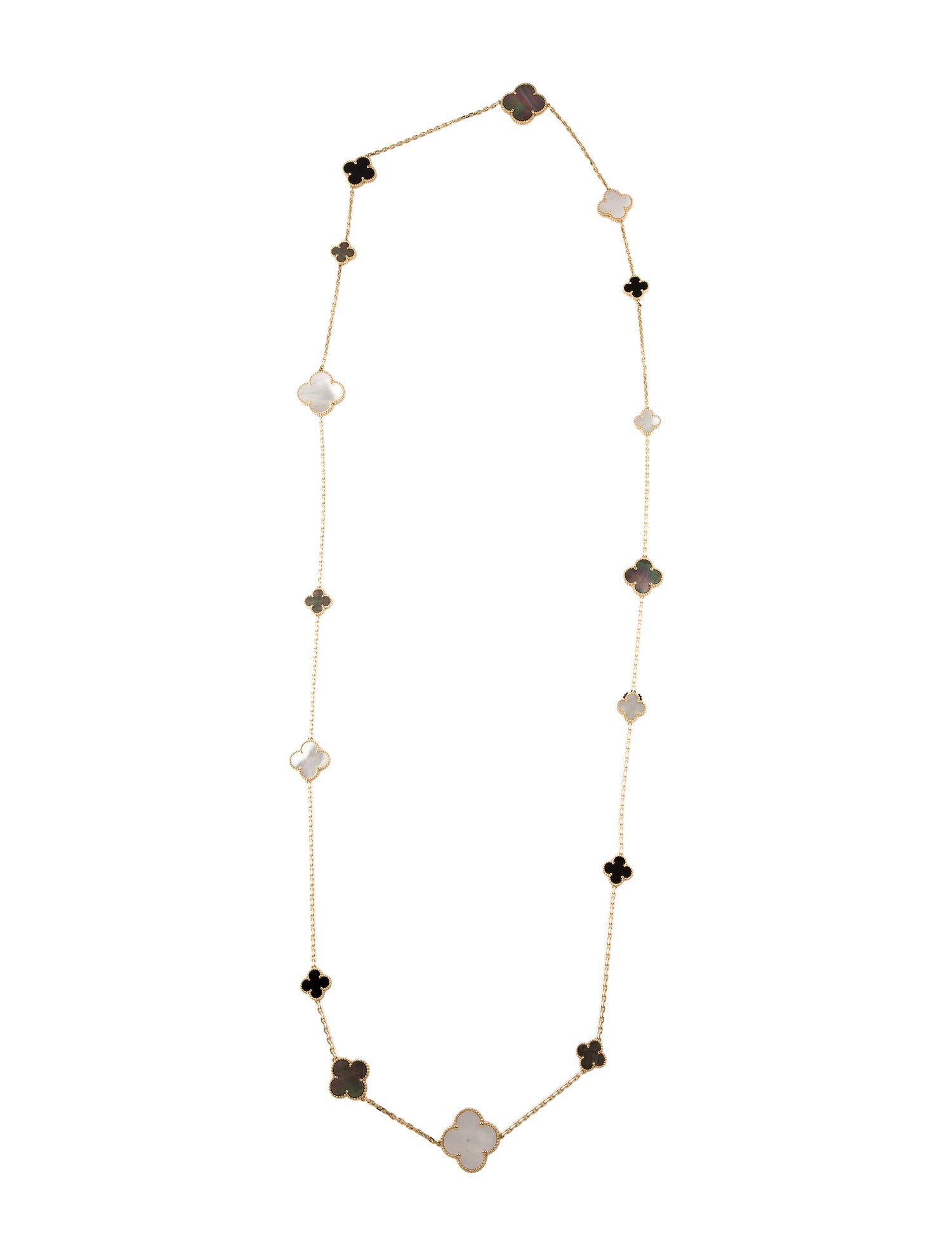 Van Cleef & Arpels Mother of Pearl Magic Alhambra Long Necklace