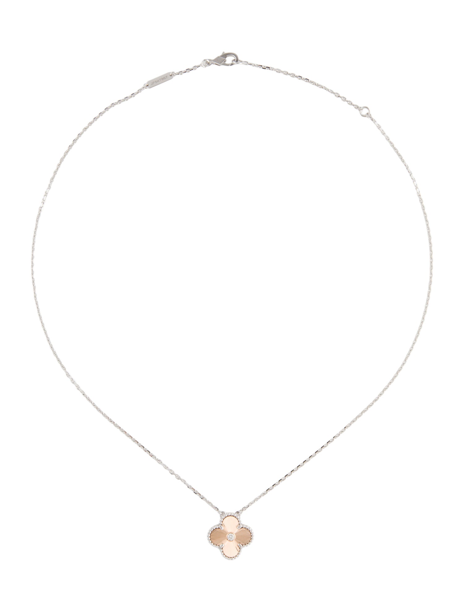 Van Cleef & Arpels 2024 Limited Edition Vintage Alhambra Guilloché Pendant Necklace