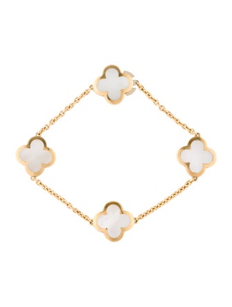 Van Cleef & Arpels Mother of Pearl Pure Alhambra Bracelet, 4 Motifs
