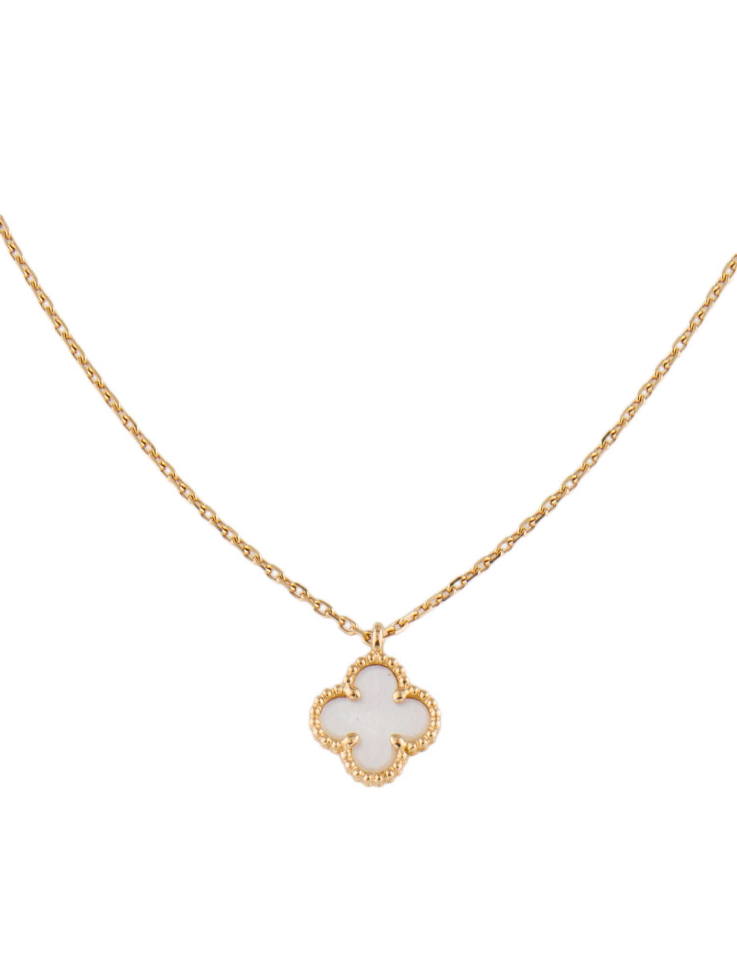 Van Cleef & Arpels Mohter of Pearl Sweet Alhambra Pendant Necklace