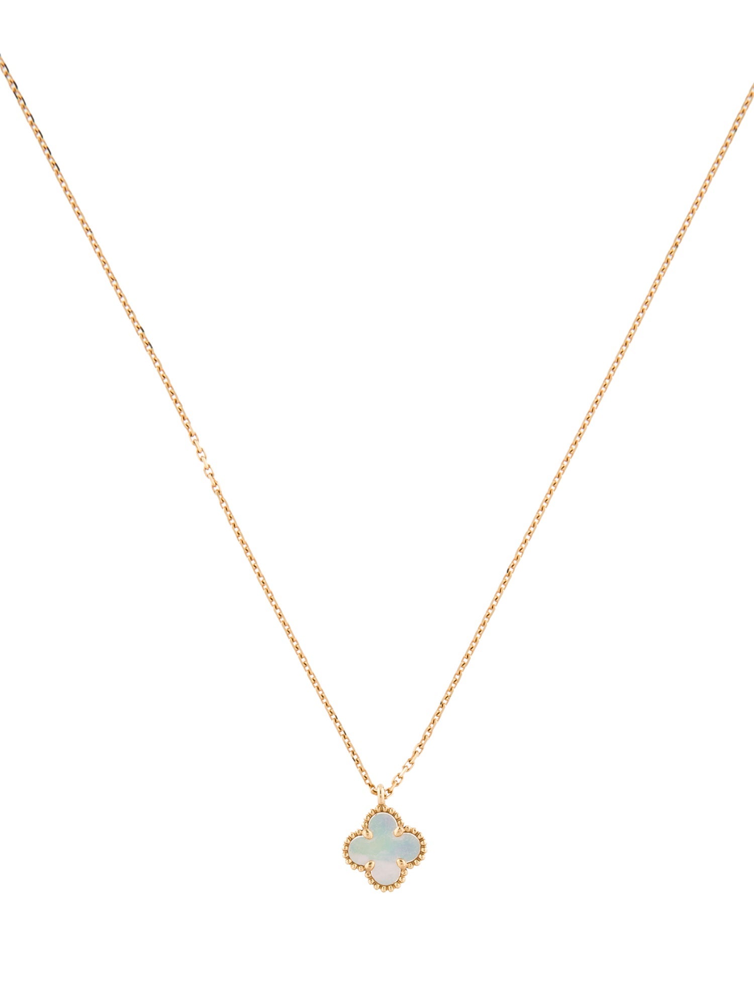 Van Cleef & Arpels Mother of Pearl Sweet Alhambra Pendant Necklace