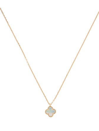 Van Cleef & Arpels Mother of Pearl Sweet Alhambra Pendant Necklace