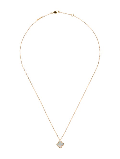 Van Cleef & Arpels Mother of Pearl Sweet Alhambra Pendant Necklace