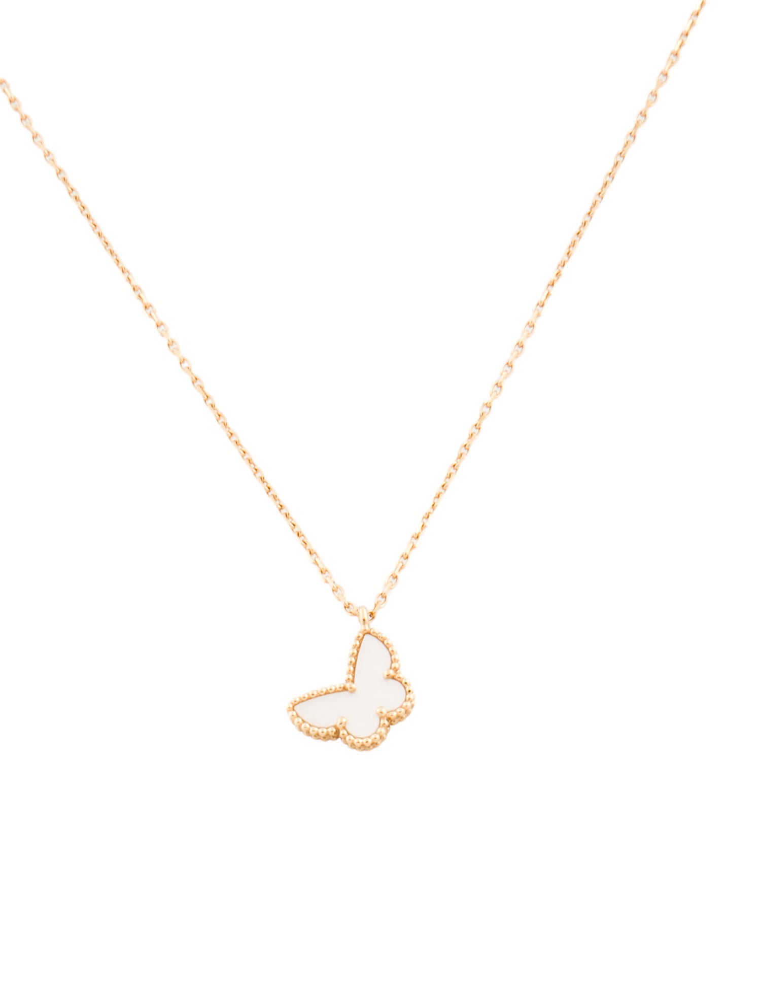 Van Cleef & Arpels Sweet Alhambra Butterfly Pendant Necklace