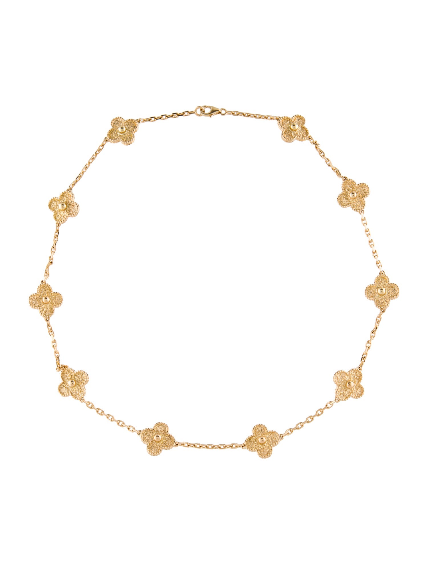 Van Cleef & Arpels Vintage Alhambra 10 Motif Necklace
