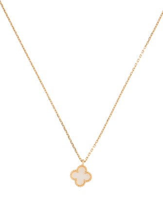 Van Cleef & Arpels Mother of Pearl Sweet Alhambra Pendant Necklace