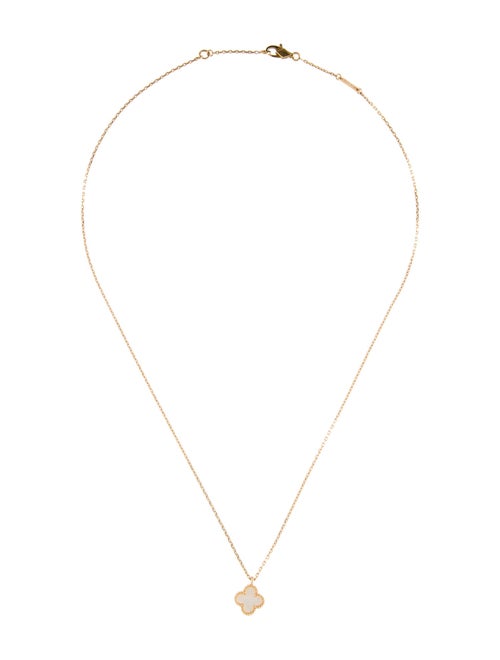 Van Cleef & Arpels Mother of Pearl Sweet Alhambra Pendant Necklace