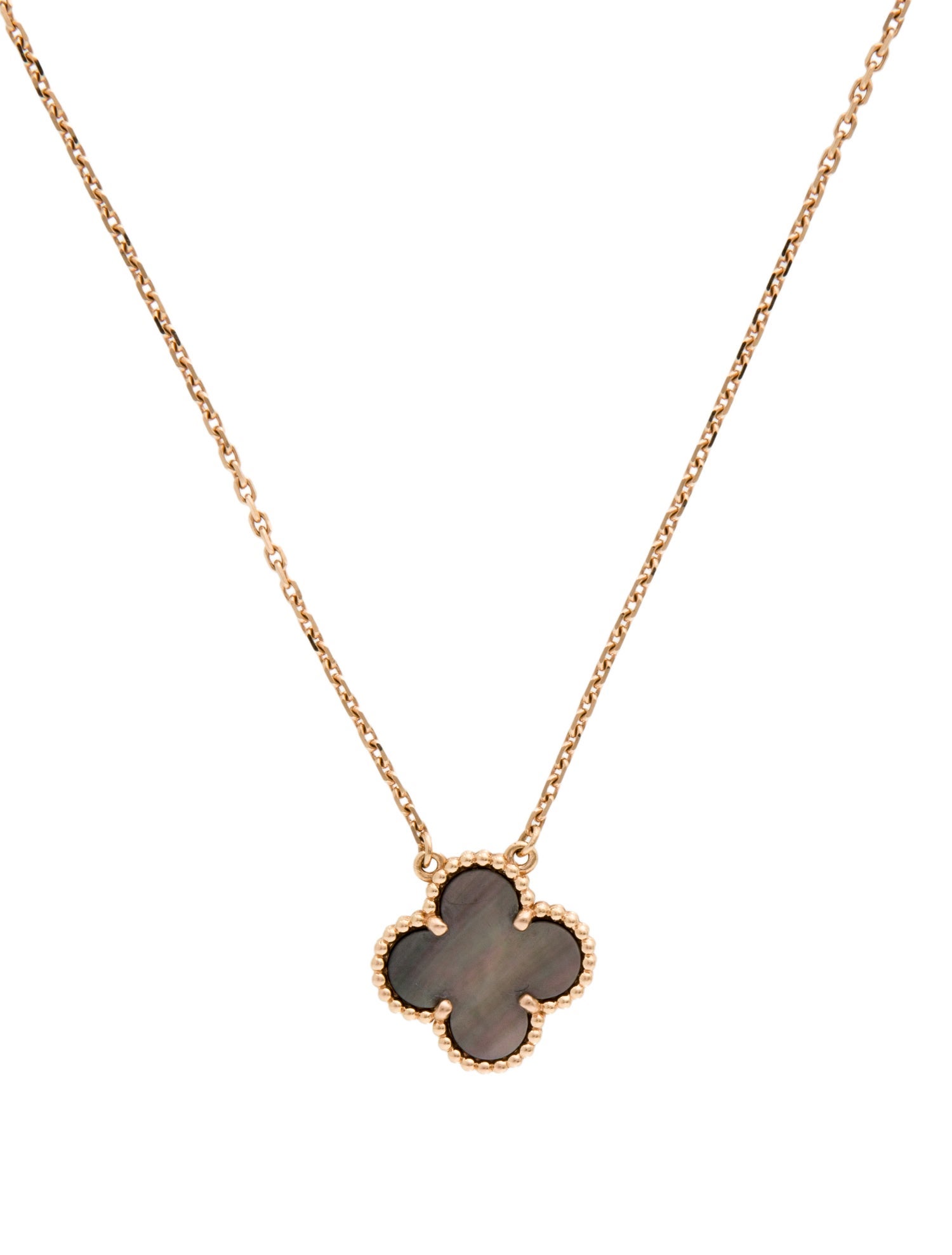 Van Cleef & Arpels Mother of Pearl Vintage Alhambra Pendant Necklace