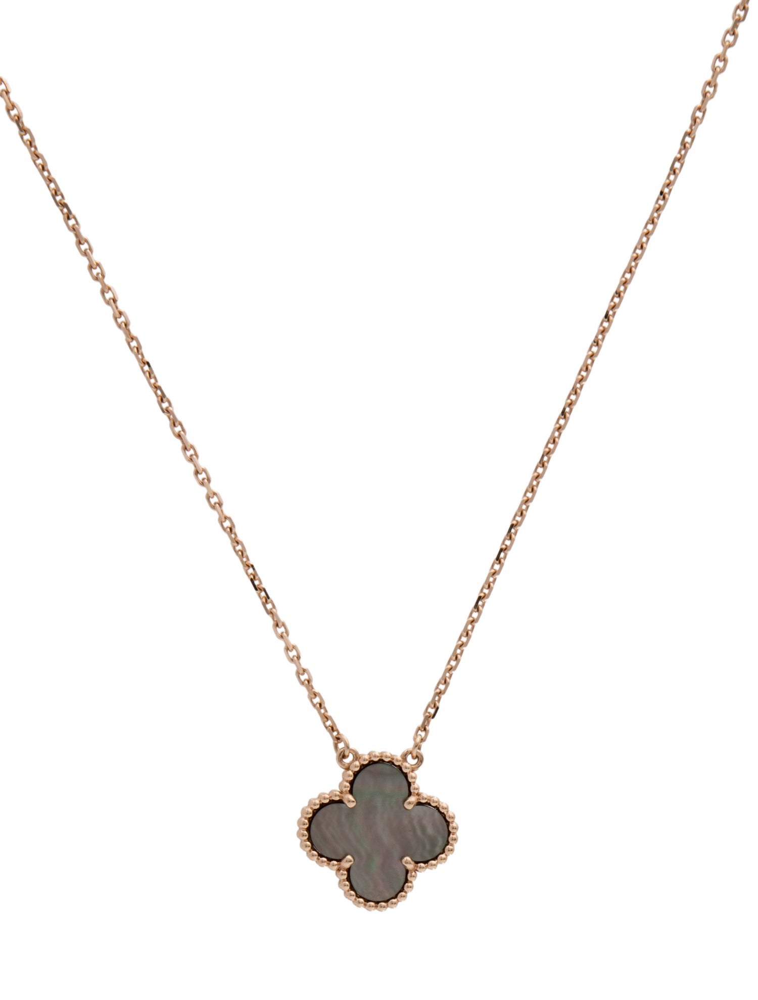 Van Cleef & Arpels Mother of Pearl Vintage Alhambra Pendant Necklace