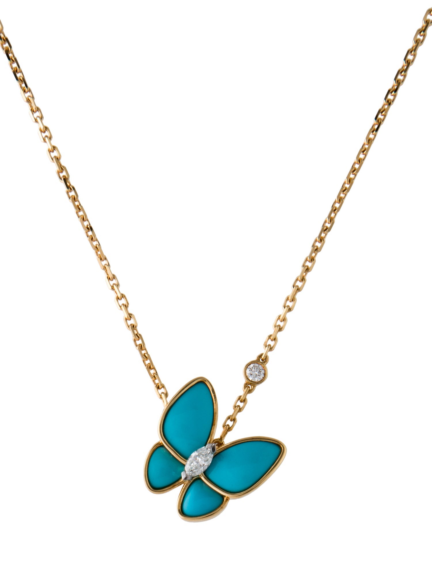 Van Cleef & Arpels Two Butterfly Pendant Necklace