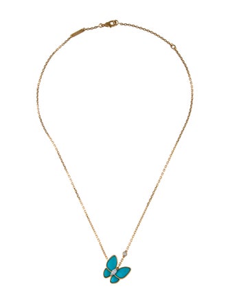 Van Cleef & Arpels Two Butterfly Pendant Necklace