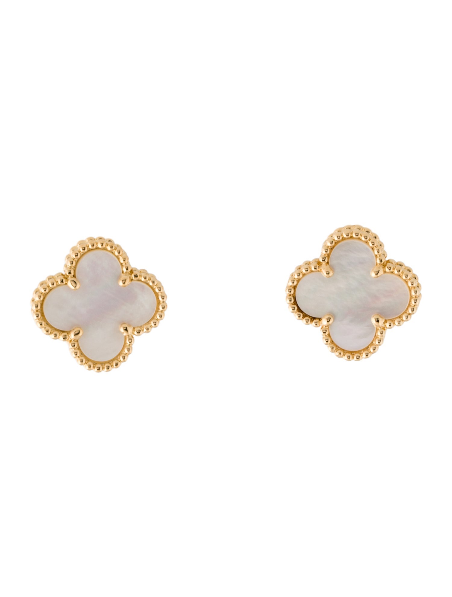 Van Cleef & Arpels Mother of Pearl Vintage Alhambra Earrings