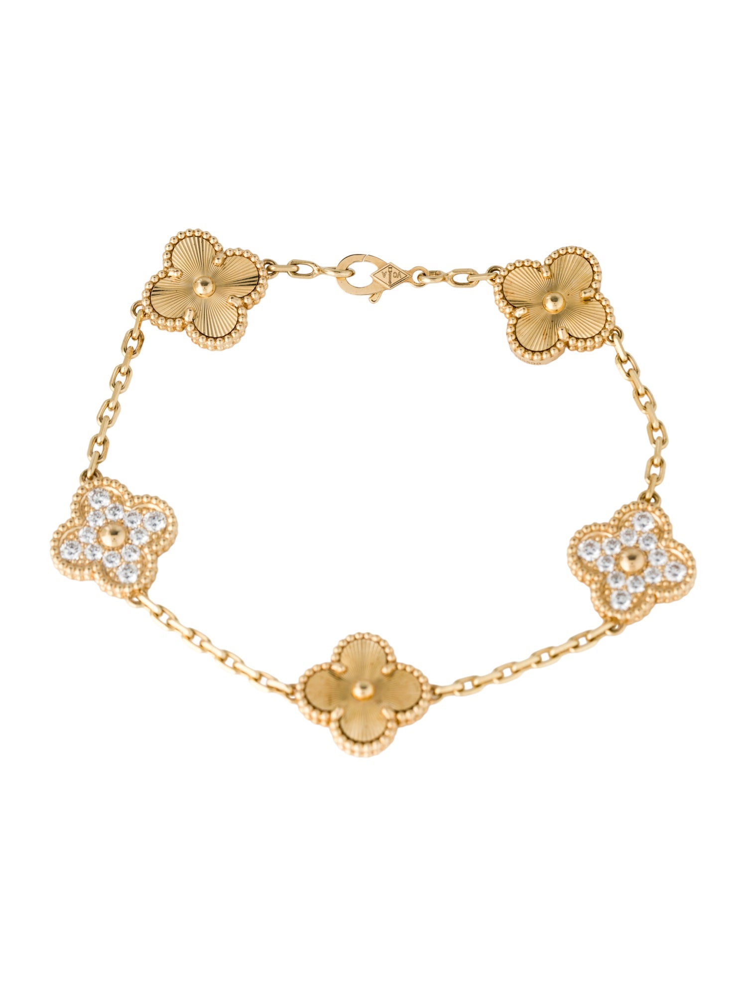 Van Cleef & Arpels Vintage Alhambra Bracelet, 5 Motifs