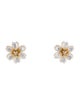 Van Cleef & Arpels Mother of Pearl Rose de Noël Earrings, Mini Model