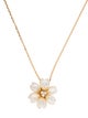 Van Cleef & Arpels Mother of Pearl Rose de Noël Pendant Necklace, Mini Model