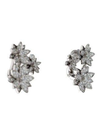Van Cleef & Arpels Lotus Earrings, 3 Flowers