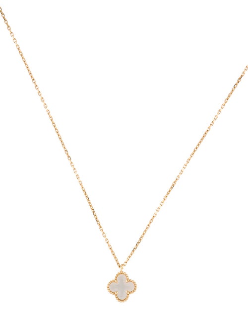 Van Cleef & Arpels Mother of Pearl Sweet Alhambra Pendant Necklace