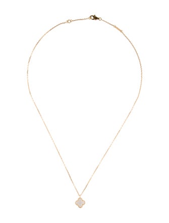 Van Cleef & Arpels Mother of Pearl Sweet Alhambra Pendant Necklace