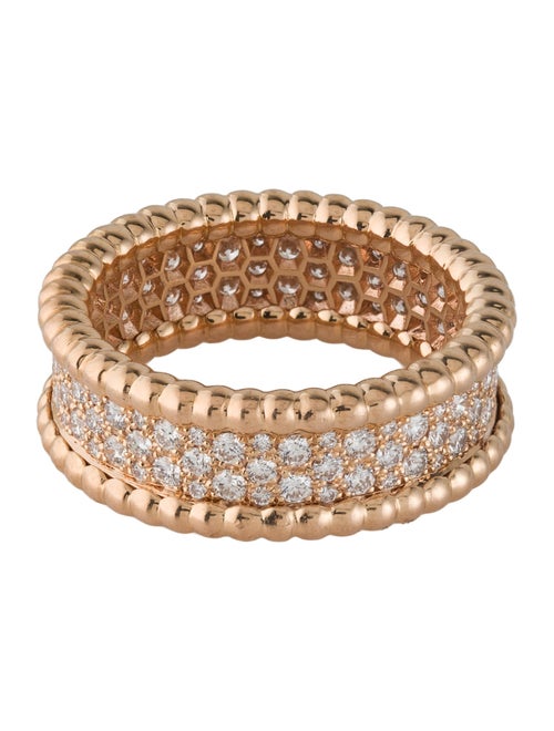 Van Cleef & Arpels Perlée Diamonds Ring, 3 Rows