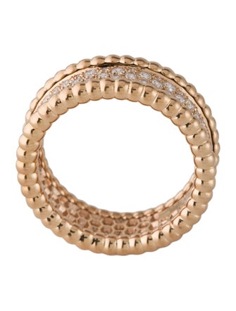 Van Cleef & Arpels Perlée Diamonds Ring, 3 Rows