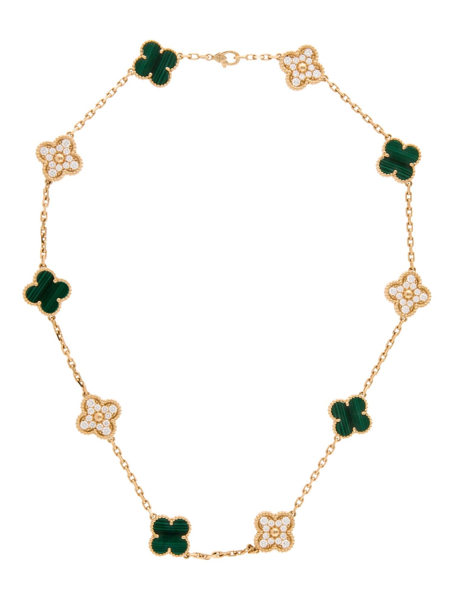 Van Cleef & Arpels Vintage Alhambra Necklace, 10 Motifs