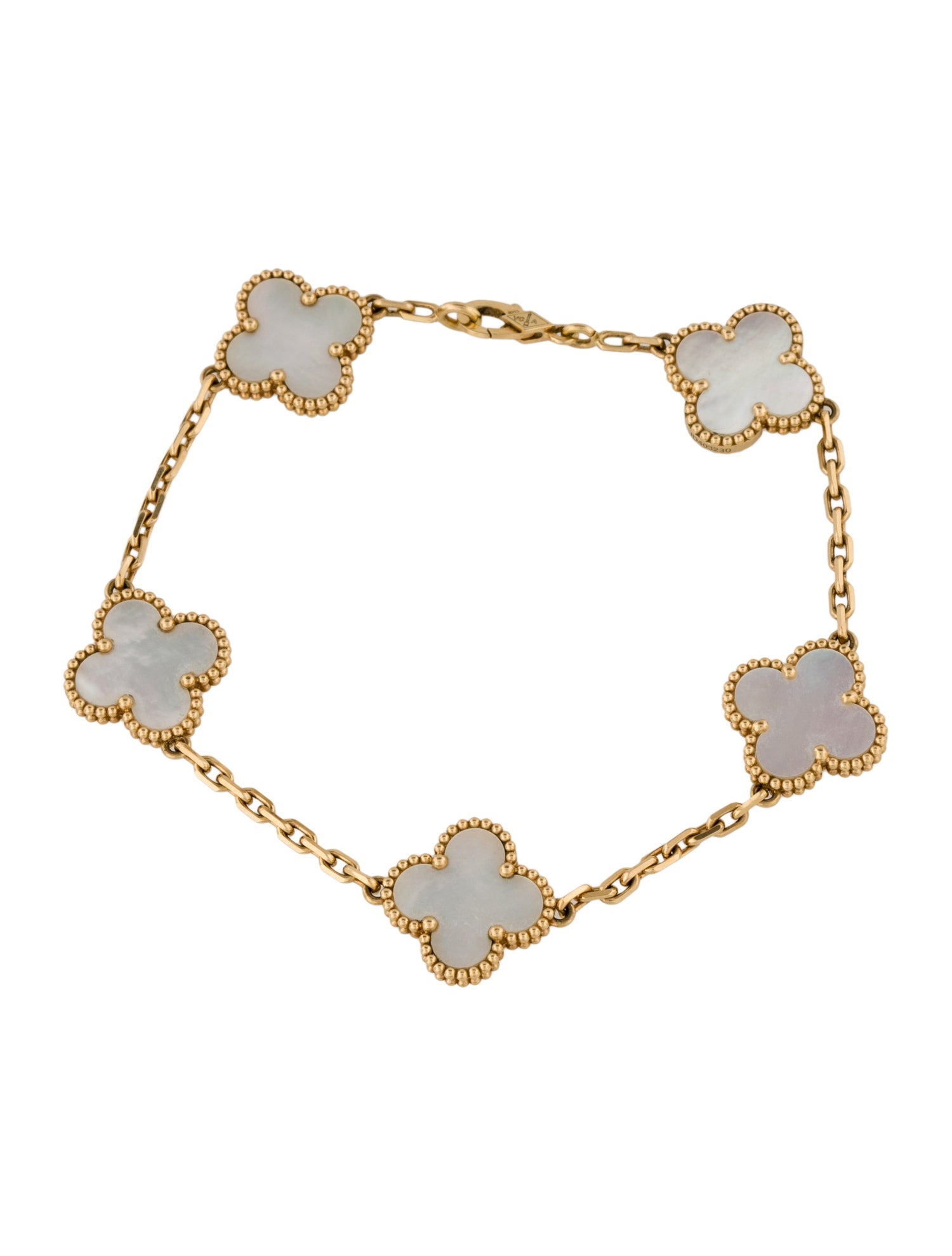 Van Cleef & Arpels Mother of Pearl 5 Motif Vintage Alhambra Bracelet