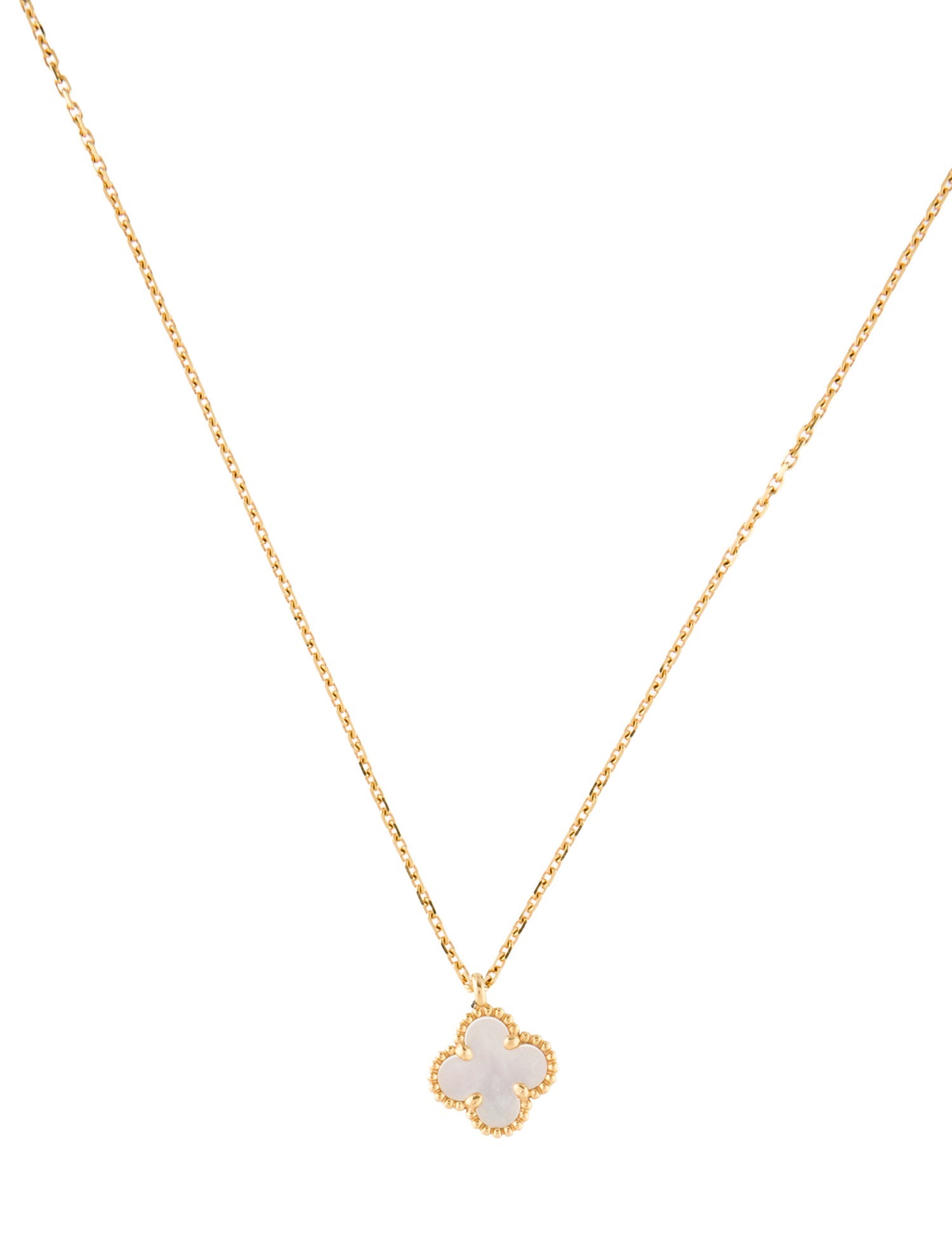 Van Cleef & Arpels Mother of Pearl Sweet Alhambra Pendant Necklace