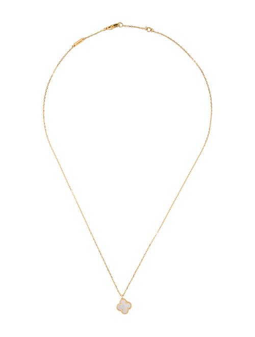 Van Cleef & Arpels Mother of Pearl Sweet Alhambra Pendant Necklace