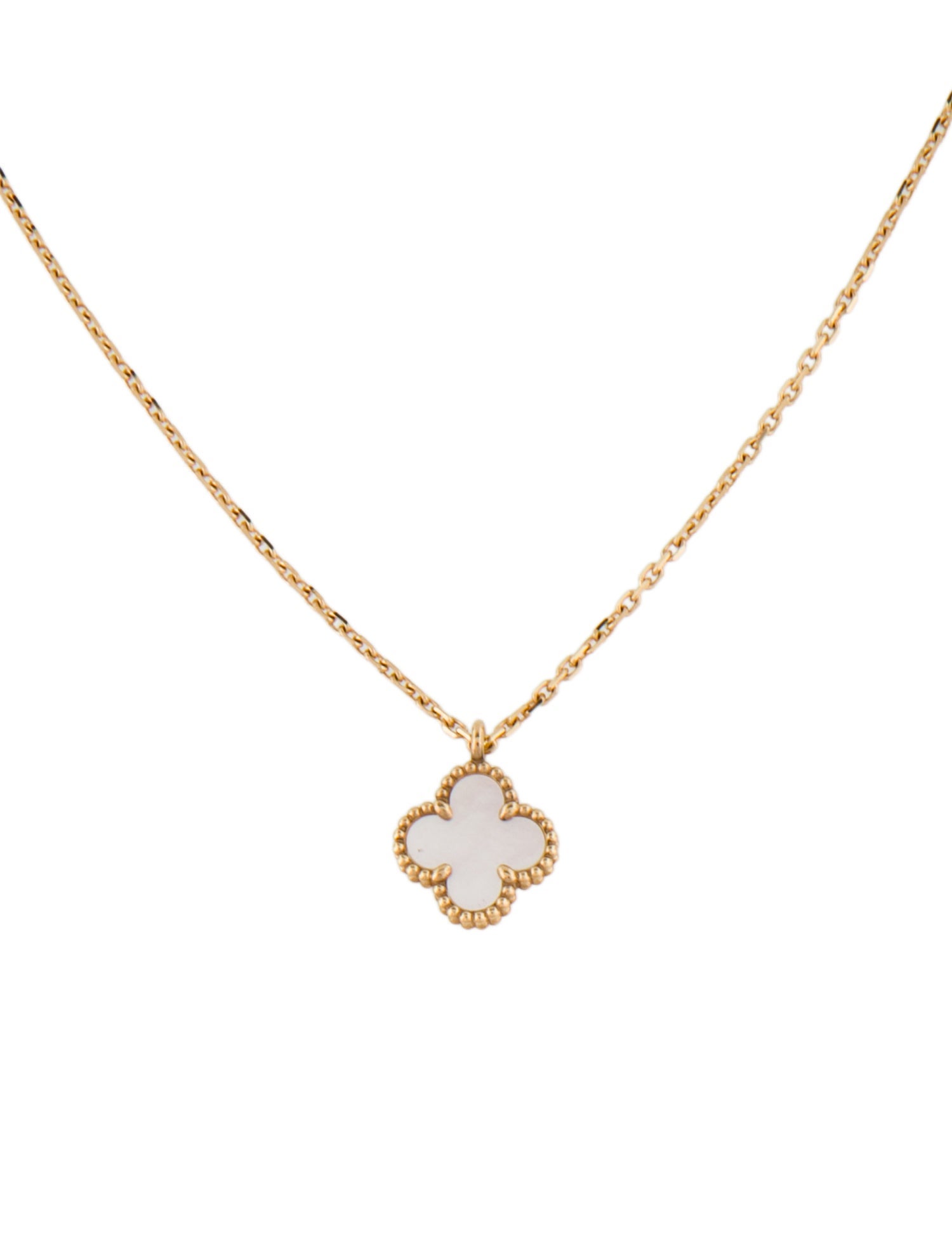 Van Cleef & Arpels Mother of Pearl Sweet Alhambra Pendant Necklace