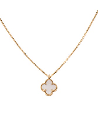 Van Cleef & Arpels Mother of Pearl Sweet Alhambra Pendant Necklace