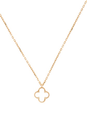 Van Cleef & Arpels Mother of Pearl Sweet Alhambra Pendant Necklace