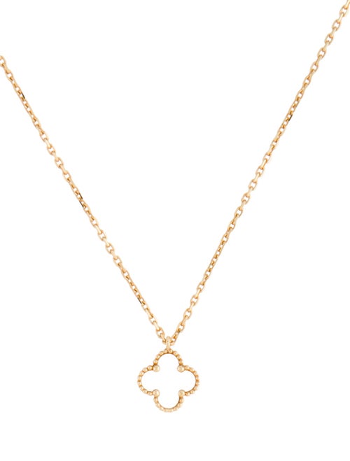 Van Cleef & Arpels Mother of Pearl Sweet Alhambra Pendant Necklace