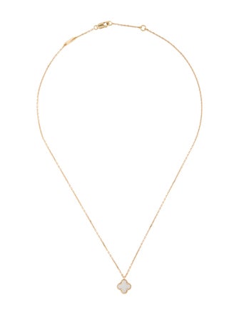 Van Cleef & Arpels Mother of Pearl Sweet Alhambra Pendant Necklace