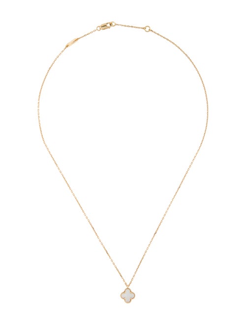 Van Cleef & Arpels Mother of Pearl Sweet Alhambra Pendant Necklace